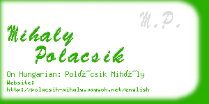 mihaly polacsik business card